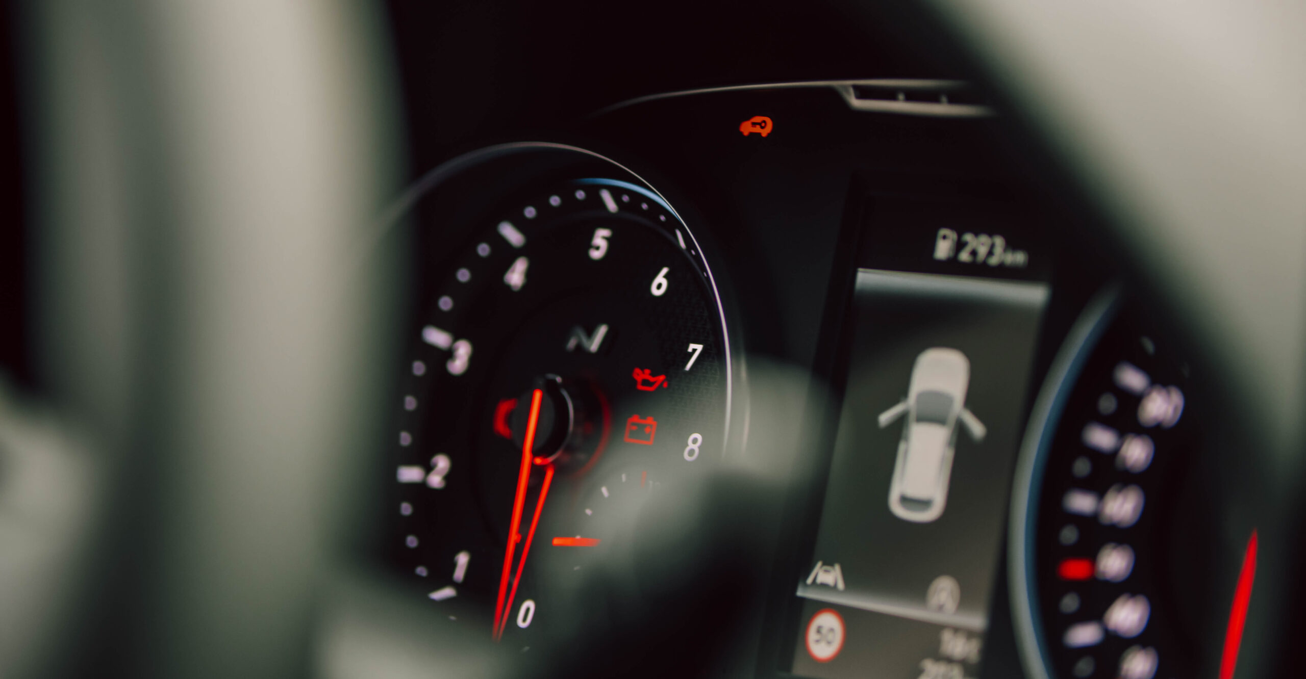 Photo of Engine Rev Counter on Dashboard